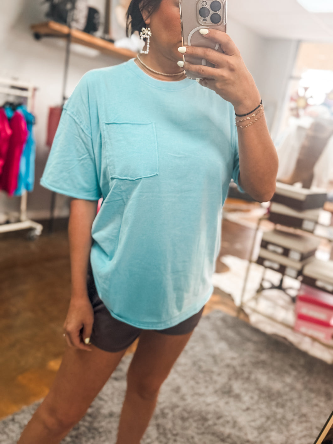 Aqua Blue Knit Top