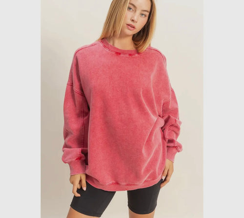 Oversized crew neck