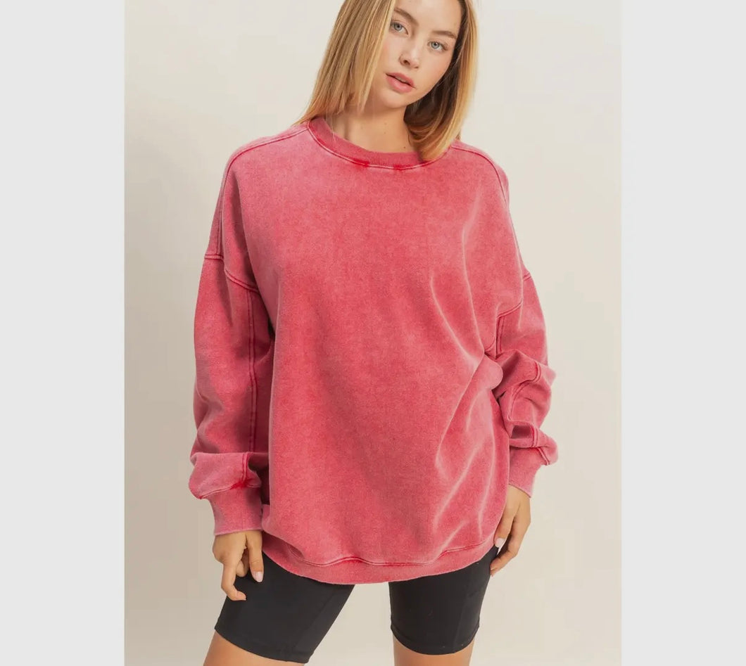 Oversized crew neck