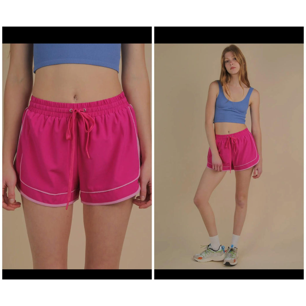 Two Tone Active Wear Shorts