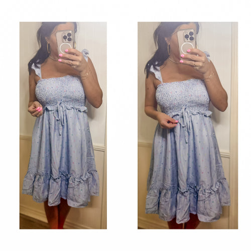 Confetti Smocked Top Dress
