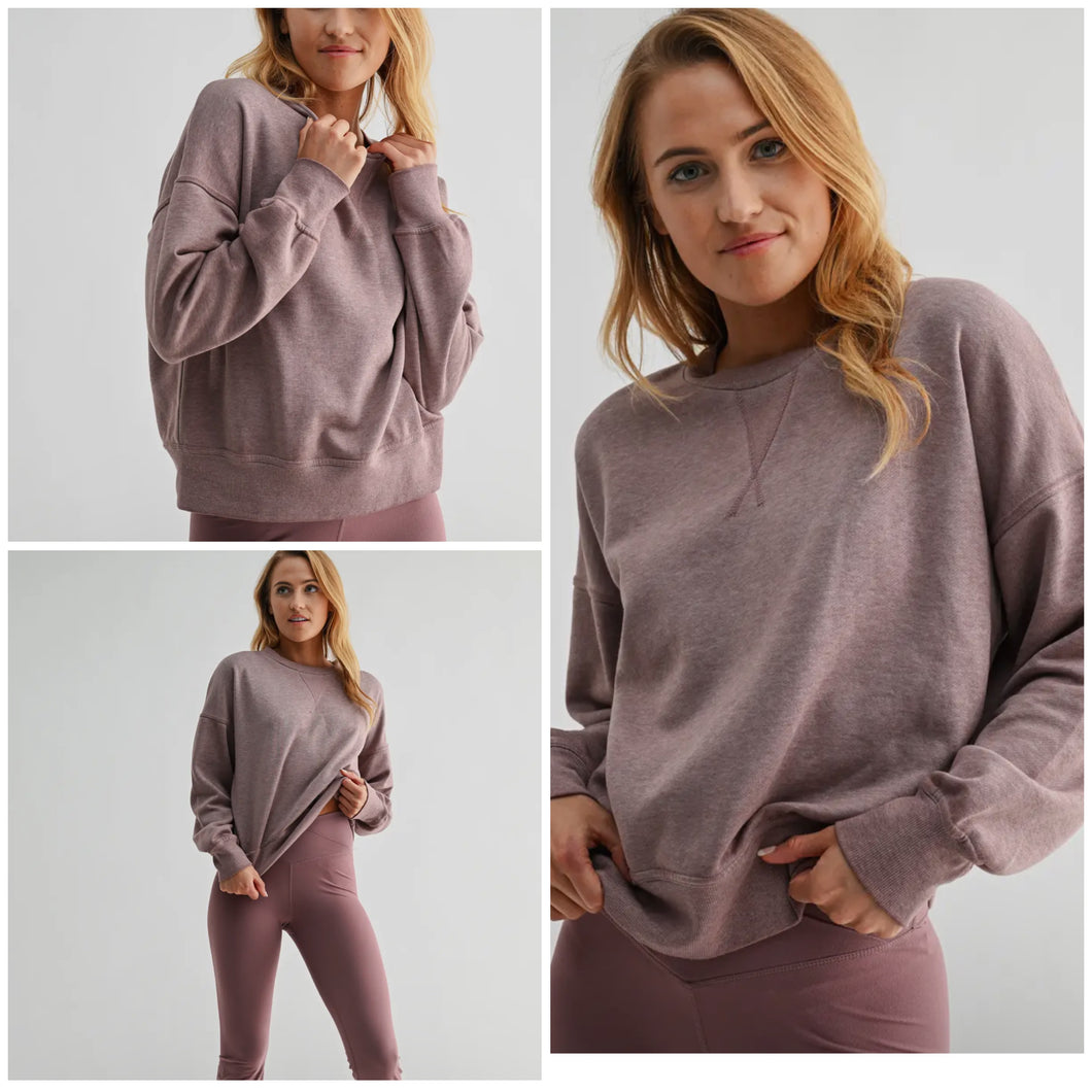 Burned out crewneck sweater