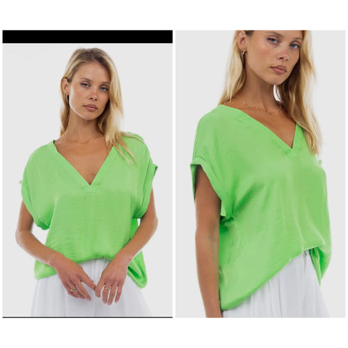 Neck drop sleeve top