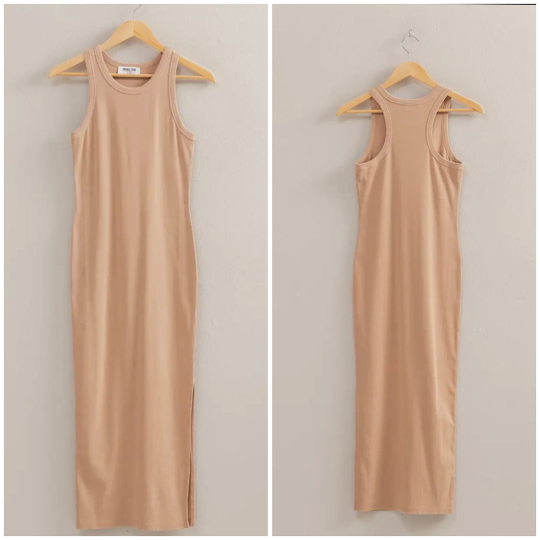 Ribbed Midi Tank Dress