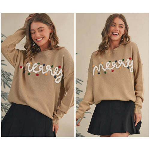 Merry colorful Dot dolman sweater