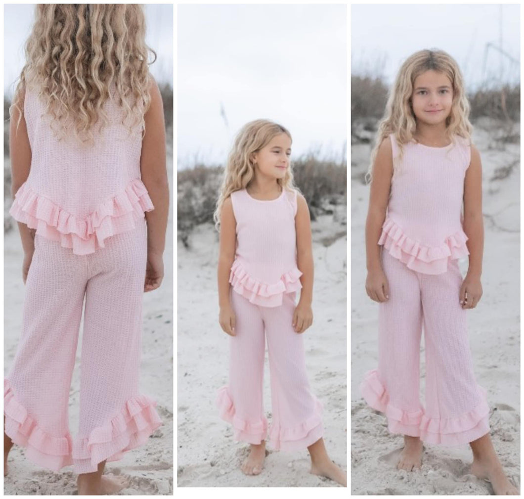 Punk Ruffle Waffle Knit Spring Set