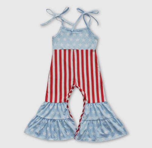 Patriotic bell bottom jumpsuit