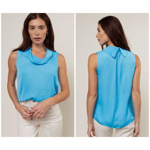 Cowl Neck Sleeveless Top