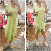 Load image into Gallery viewer, Pale olive Midi Dress